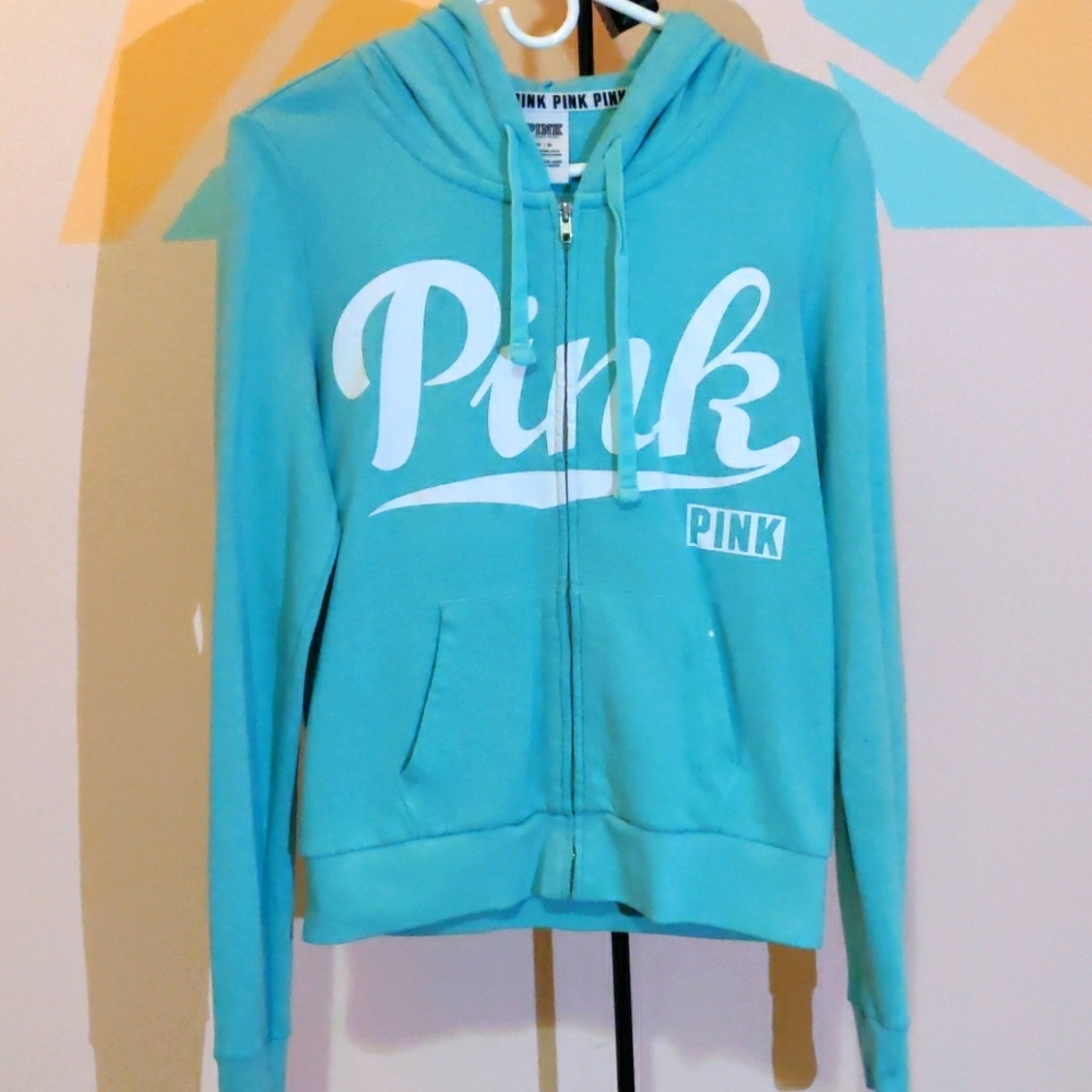 Turquoise zip up jacket